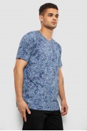 Футболка чоловіча з принтом, колір джинс, 244R5524 - фото № 2