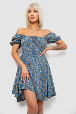 Платье женское с принтом софт, цвет джинс, 257R811