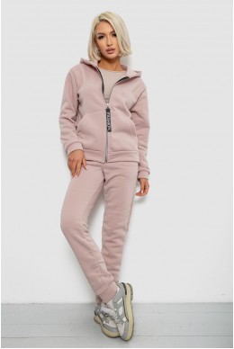 Спортивный костюм женский на флисе, цвет пудровый, 257R86
