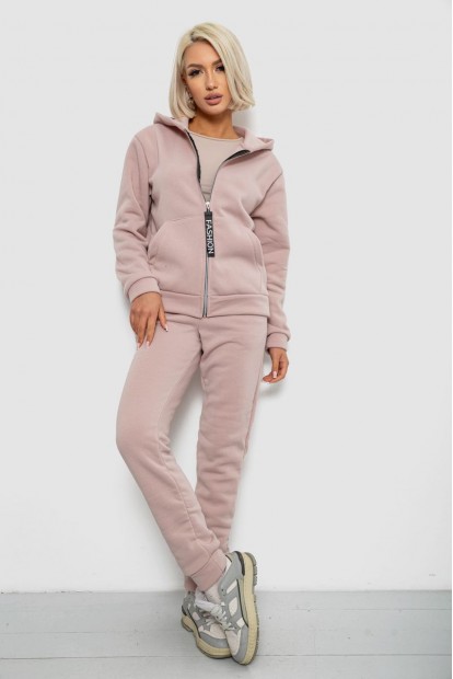 Спортивный костюм женский на флисе, цвет пудровый, 257R86