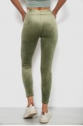 Лосины женские велюровые однотонные  -уценка, цвет оливковый, 214R263-U-3 - фото № 3