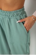Спортивні штани жіночі  -уцінка, колір оливковий, 238R347-1-U-1 - фото № 4