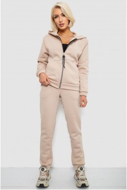 Спортивний костюм жіночий на флісі, колір бежевий, 257R86