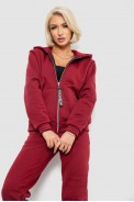 Спортивный костюм женский на флисе, цвет бордовый, 257R86 - фото № 1
