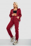 Спортивный костюм женский на флисе, цвет бордовый, 257R86 - фото № 2
