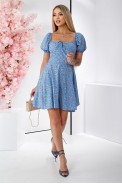 Платье женское с принтом софт, цвет голубой, 257R811 - фото № 0