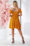 Платье женское с принтом софт, цвет горчичный, 257R811 - фото № 4