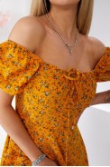Платье женское с принтом софт, цвет горчичный, 257R811 - фото № 6