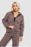 Спортивный костюм женский на флисе, цвет коричневый, 257R86 - фото № 1