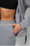 Спортивный костюм женский на флисе, цвет серый, 257R86 - фото № 5