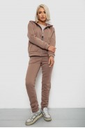 Спортивный костюм женский на флисе, цвет мокко, 257R86 - фото № 0