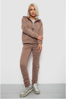 Спортивный костюм женский на флисе, цвет мокко, 257R86