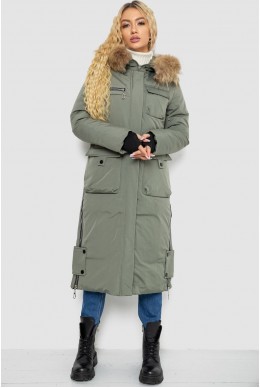 Куртка женская зимняя  -уценка, цвет темно-оливковый, 243R8366-U-2
