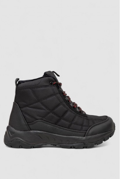 Кроссовки женские зимние на меху, цвет черно-красный, 248RH880