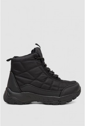 Кросівки жіночі зимові на хутрі, колір чорний, 248RH880