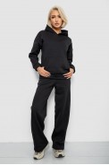 Спортивный костюм женский на флисе, цвет черный, 257R87 - фото № 0