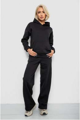 Спортивный костюм женский на флисе, цвет черный, 257R87