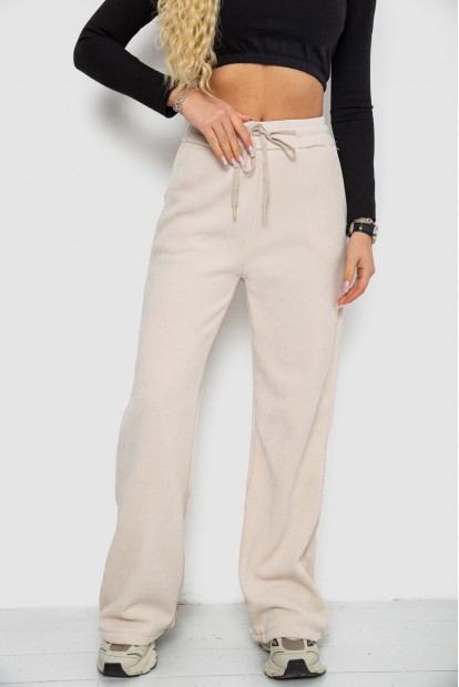 Штани жіночі вельветові  -уцінка, колір світло-бежевий, 214R602-U