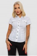 Рубашка женская однотонная  -уценка, цвет белый, 230R068-1-U-306 оптом - фото № 0