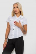 Рубашка женская однотонная  -уценка, цвет белый, 230R068-1-U-306 оптом - фото № 2