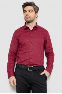 Рубашка мужская с принтом, цвет бордовый, 186R2020 оптом - фото № 0