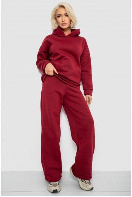 Спортивный костюм женский на флисе, цвет бордовый, 257R87