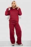 Спортивный костюм женский на флисе, цвет бордовый, 257R87 - фото № 2