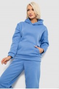 Спортивный костюм женский на флисе, цвет голубой, 257R87 - фото № 1