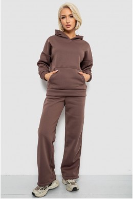 Спортивный костюм женский на флисе, цвет коричневый, 257R87