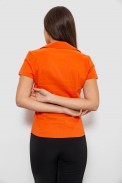 Рубашка женская однотонная  -уценка, цвет оранжевый, 230R068-1-U-303 - фото № 3