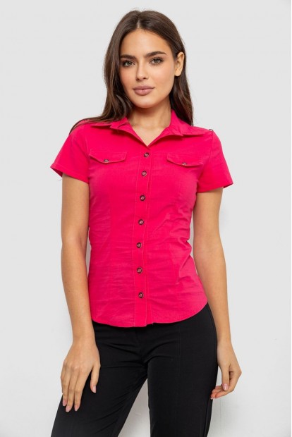 Рубашка женская однотонная  -уценка, цвет розовый, 230R068-1-U-302