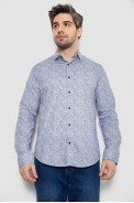 Рубашка мужская с принтом, цвет серый, 186R2020 оптом - фото № 0