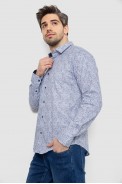 Рубашка мужская с принтом, цвет серый, 186R2020 оптом - фото № 2