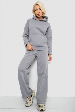 Спортивный костюм женский на флисе, цвет серый, 257R87