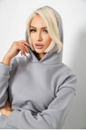 Спортивный костюм женский на флисе, цвет серый, 257R87 - фото № 4