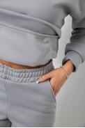 Спортивный костюм женский на флисе, цвет серый, 257R87 - фото № 5