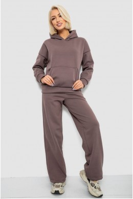 Спортивный костюм женский на флисе, цвет мокко, 257R87