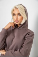 Спортивный костюм женский на флисе, цвет мокко, 257R87 - фото № 4