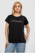 Футболка женская с принтом, цвет черный, 244R3016 - фото № 0