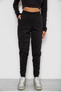 Спортивні штани жіночі на флісі  -уцінка, колір чорний, 238R57013-U-10 - фото № 0