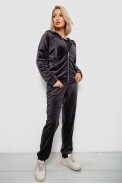 Спортивний костюм жіночий велюровий, колір чорнильний, 257R4119-1 - фото № 2