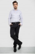 Сорочка чоловіча однотонна з принтом  -уцінка, колір білий, 186R2114-U - фото № 1