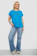 Футболка женская с принтом, цвет голубой, 244R3016 - фото № 1