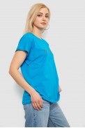 Футболка женская с принтом, цвет голубой, 244R3016 - фото № 2