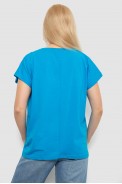 Футболка женская с принтом, цвет голубой, 244R3016 - фото № 3
