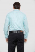Сорочка чоловіча однотонна з принтом  -уцінка, колір блакитний, 186R2011-U - фото № 3