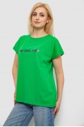 Футболка женская с принтом, цвет зеленый, 244R3016 - фото № 2