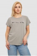 Футболка женская с принтом, цвет серый, 244R3016 - фото № 0