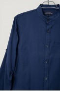 Сорочка чоловіча однотонна  -уцінка, колір синій, 186R6919-U оптом - фото № 1