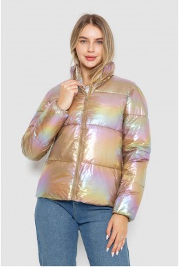Куртка жіноча демісезонна плащівка  -уцінка, колір бежево-бузковий, 243R2022-2-U-1
